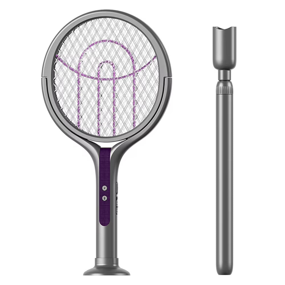 New 2-In-1 Mosquito Killer Lamp Multifunctional Angle Telescopic Mosquito Swatter USB Rechargeable Mosquito Swatter Bat Swatter