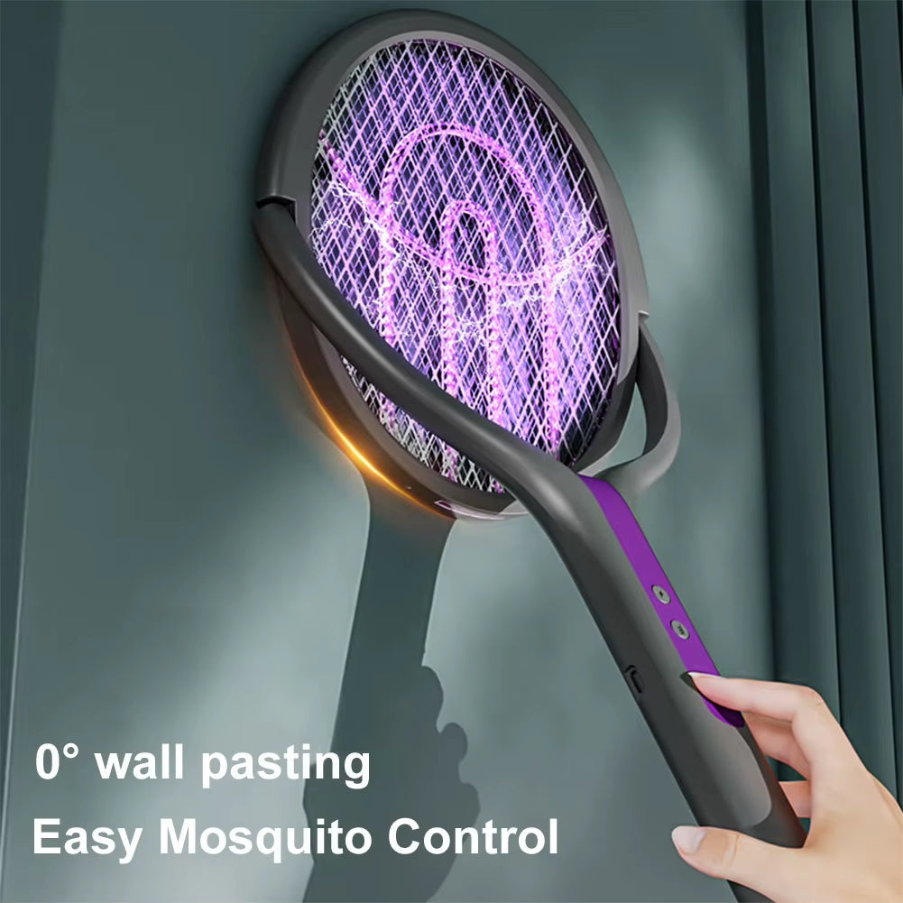 New 2-In-1 Mosquito Killer Lamp Multifunctional Angle Telescopic Mosquito Swatter USB Rechargeable Mosquito Swatter Bat Swatter