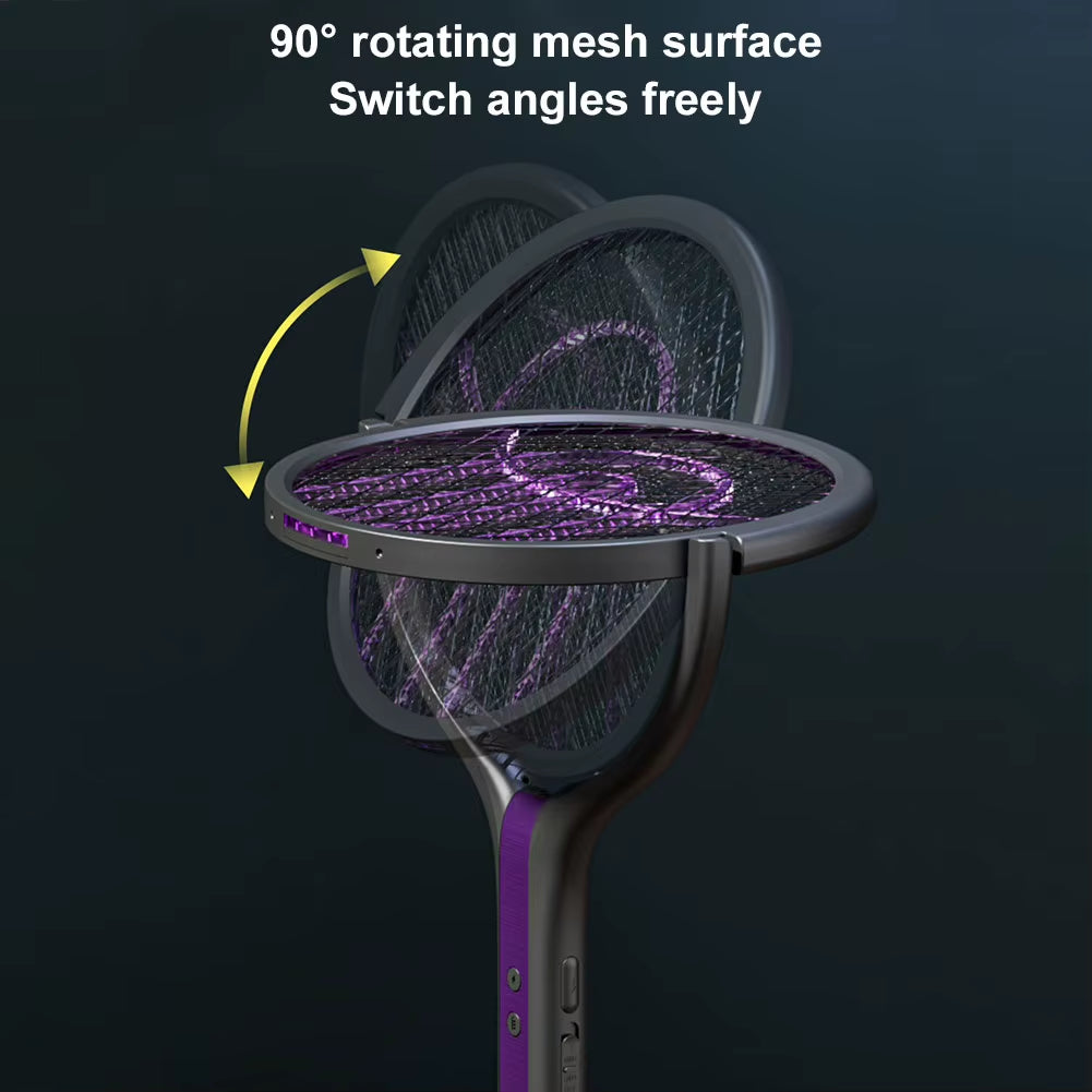 New 2-In-1 Mosquito Killer Lamp Multifunctional Angle Telescopic Mosquito Swatter USB Rechargeable Mosquito Swatter Bat Swatter
