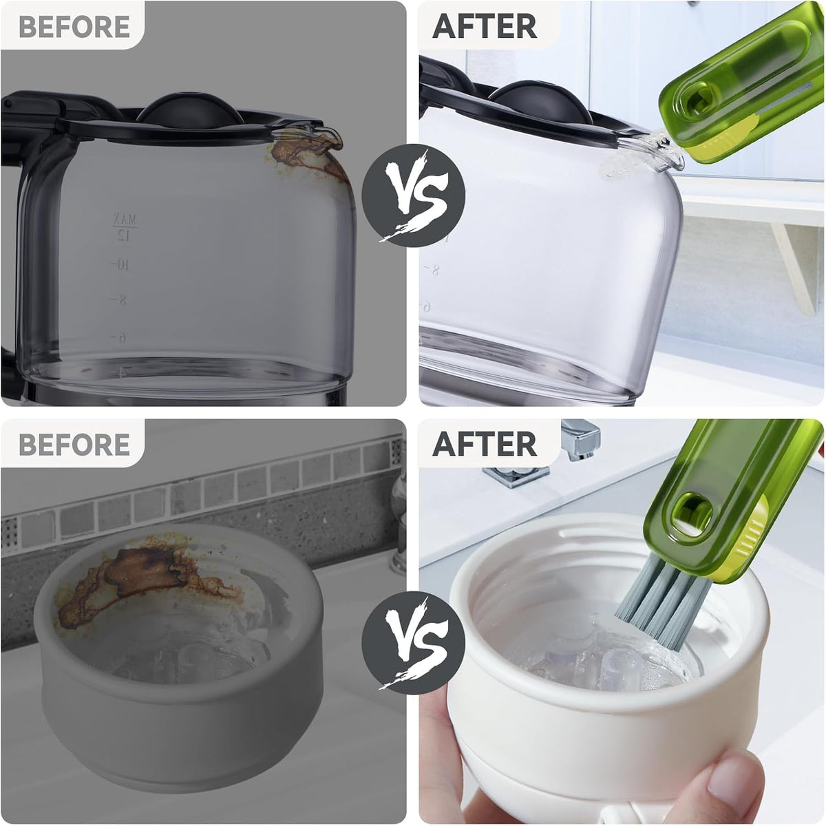 3 in 1 Cup Lid Gap Cleaning Brush Set, Multifunctional Bottle Cleaning Brush, Silicone Cup Lid Gap Cleaner, Home Kitchen Crevice Cleaning Tools (Multicolored-3Pcs)