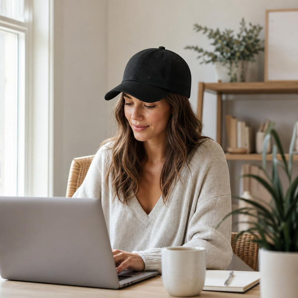 Woman wearing the LumiCap cap