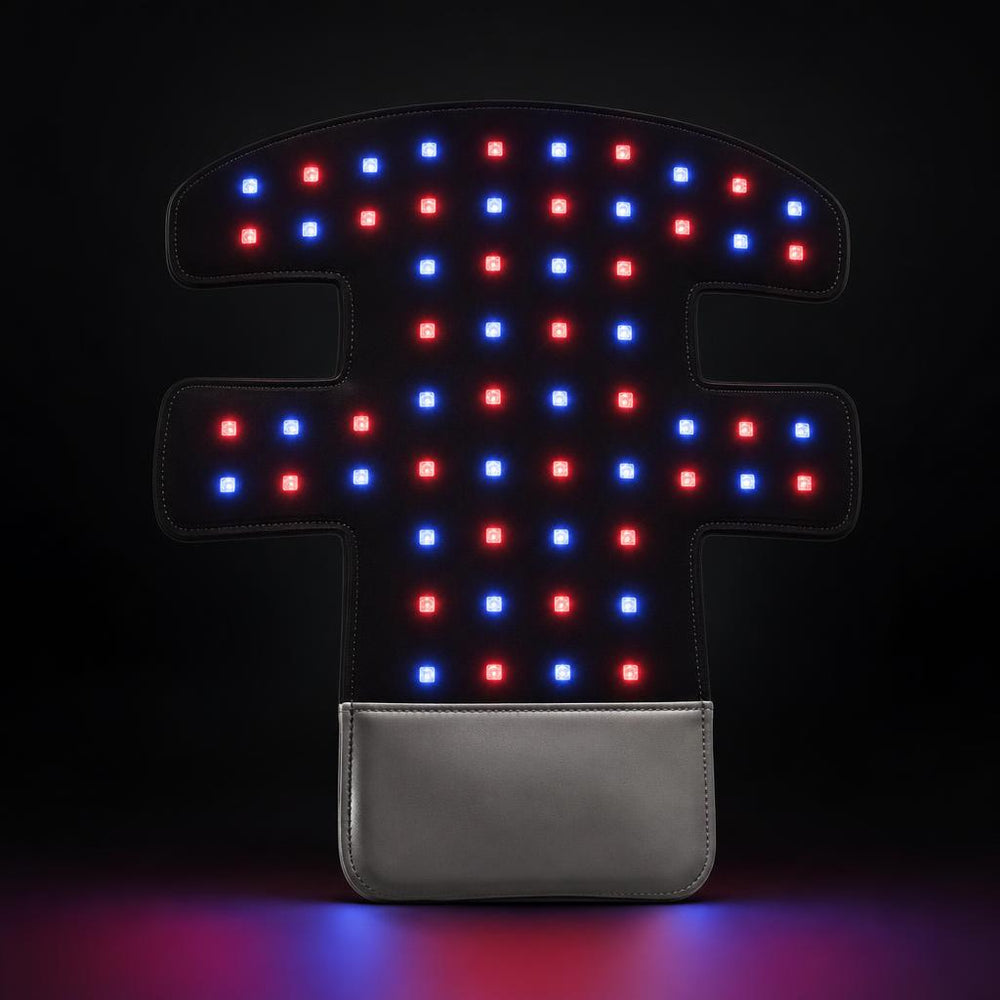 LumiCap LED panel lit up in red and blue